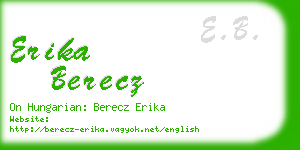 erika berecz business card